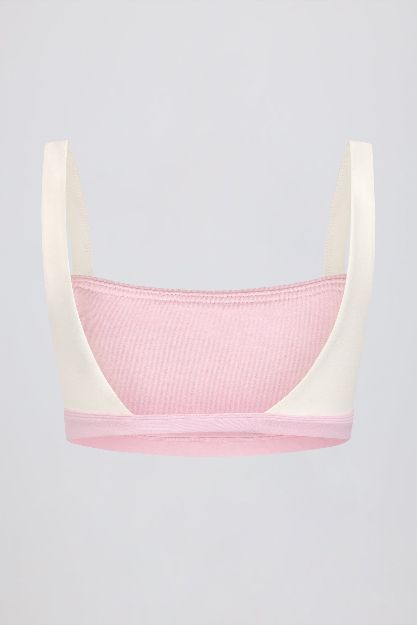 Contrast Sports Bra in Pale Pink Marl