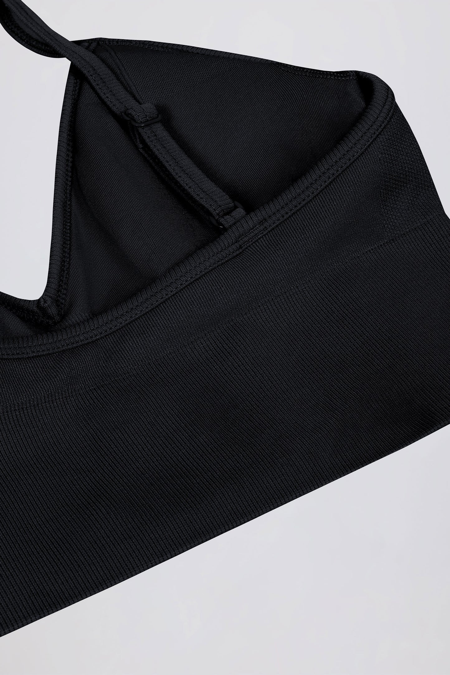 Define Luxe V-Neck Sports Bra in Black