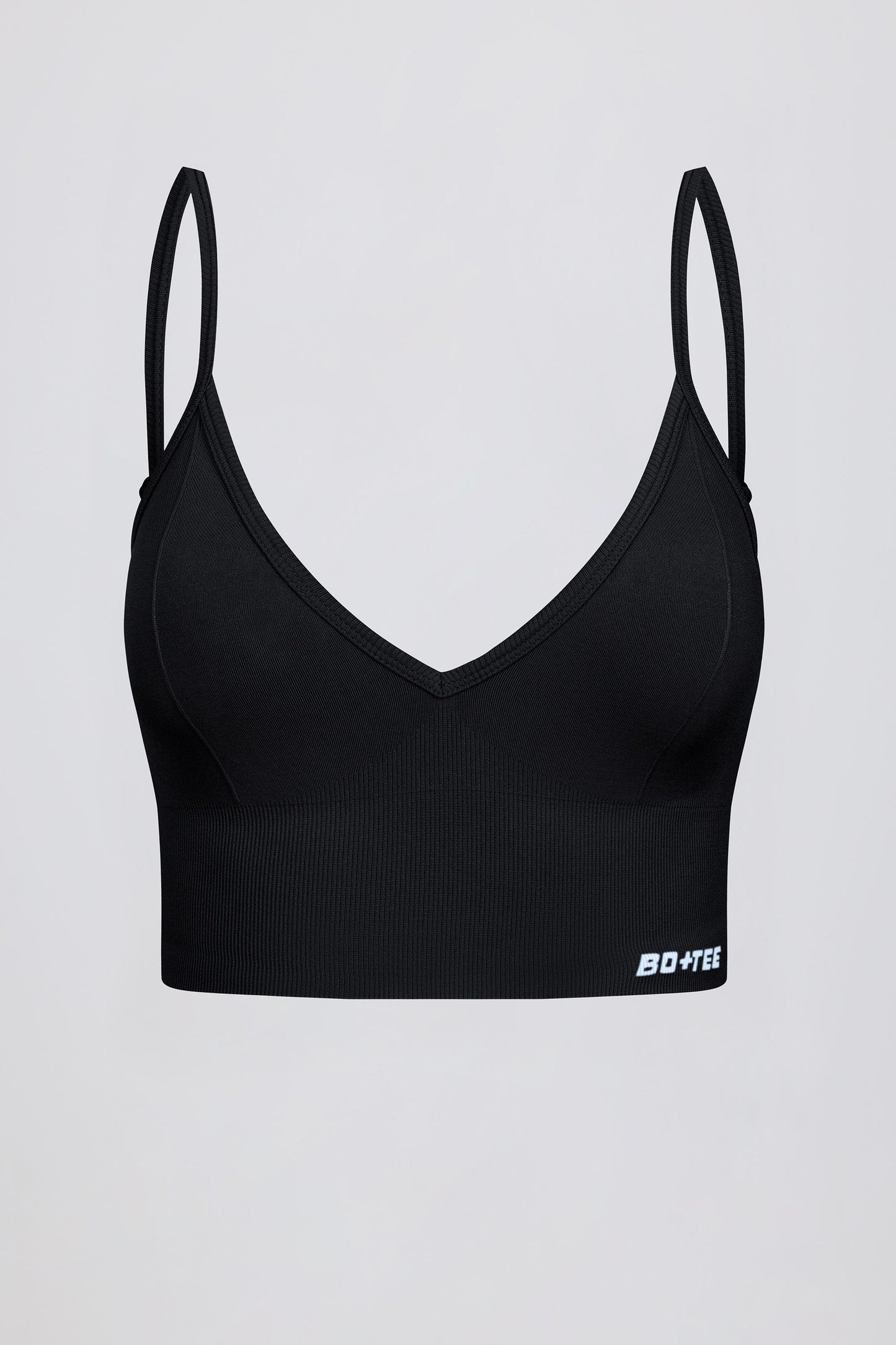 Define Luxe V-Neck Sports Bra in Black