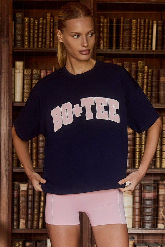 Oversized Cotton-Jersey T-Shirt in Classic Navy