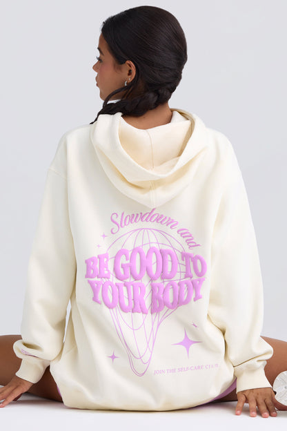 Oversized Hoodie in Egg Shell