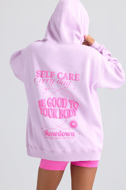 Oversized Hoodie in Violet Pink