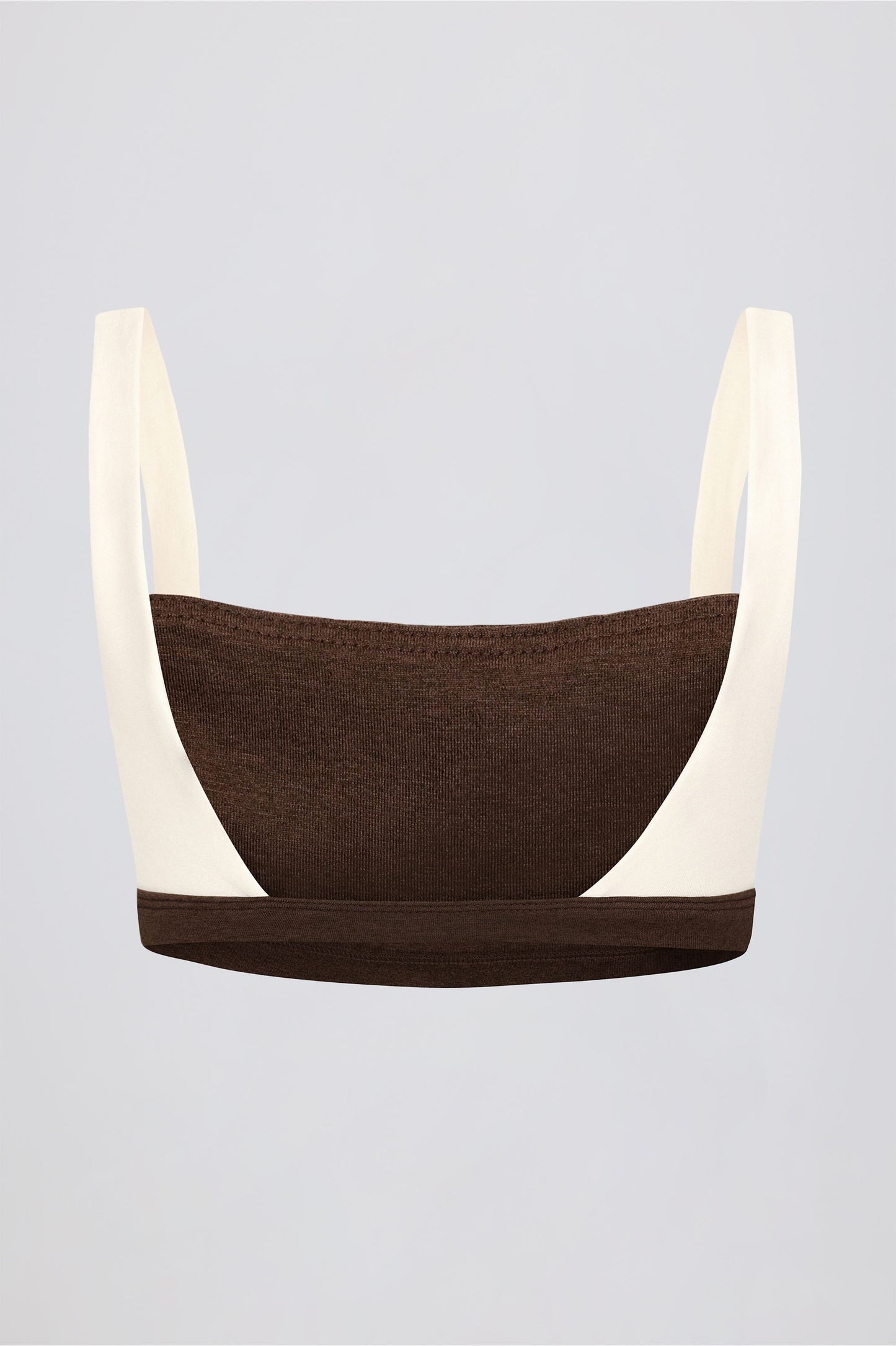 Contrast Sports Bra in Pecan Marl