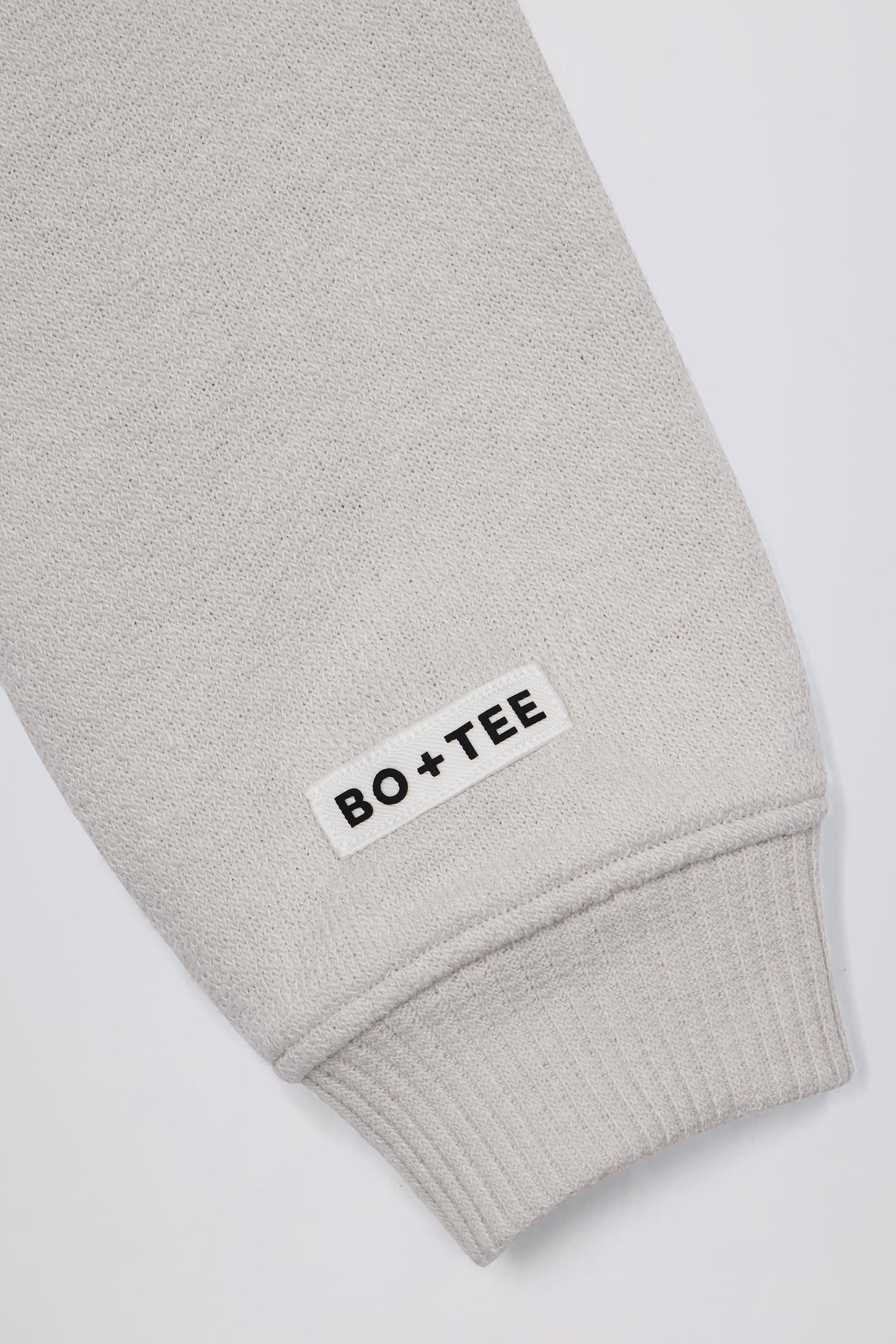 Cropped Zip-Up Hoodie in Light Grey