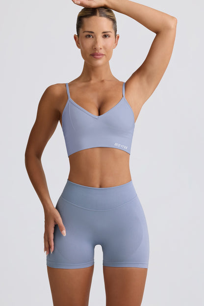 Define Luxe Mini Shorts in Blue Grey