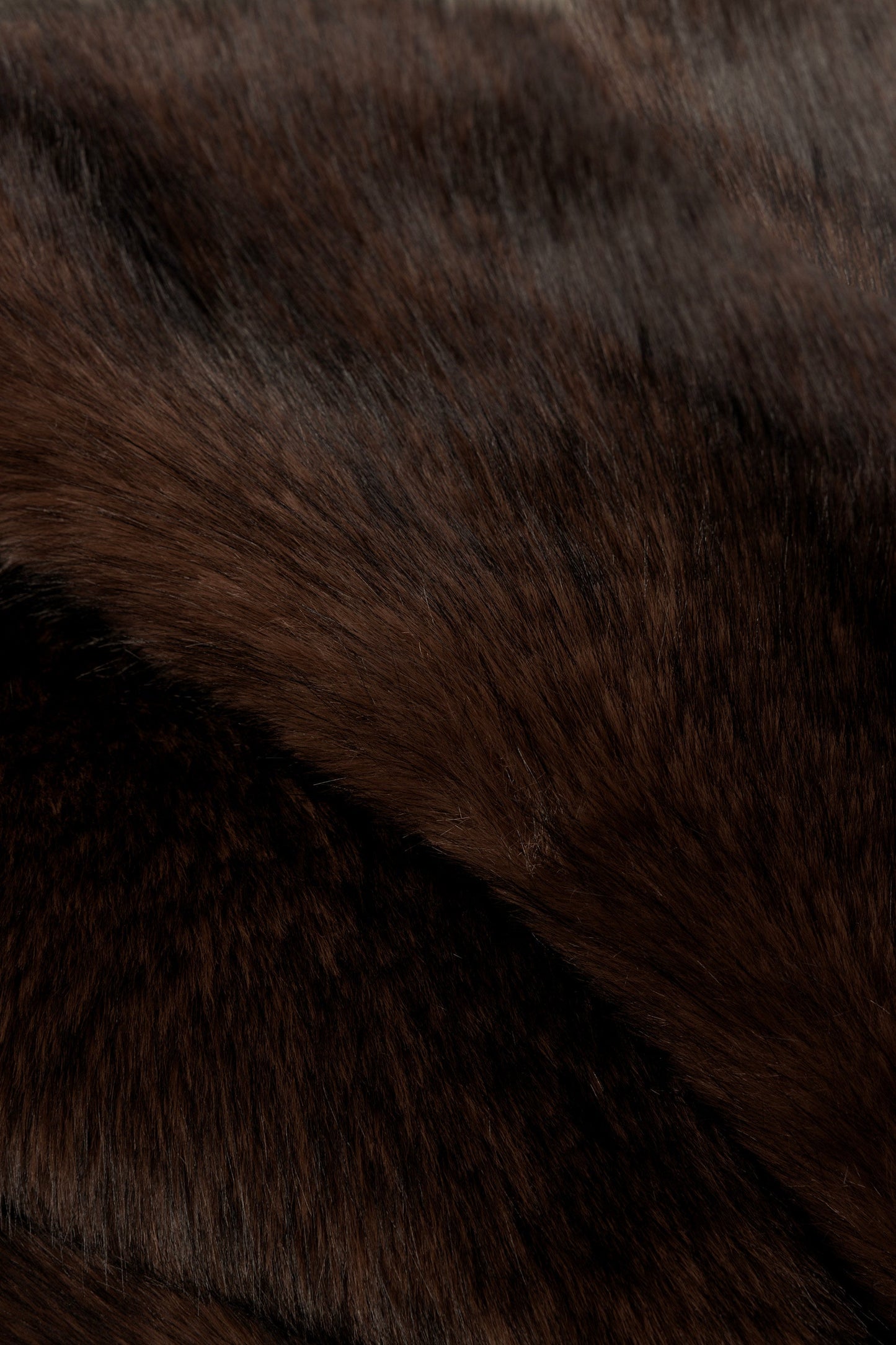 Faux Fur Stole in Brown