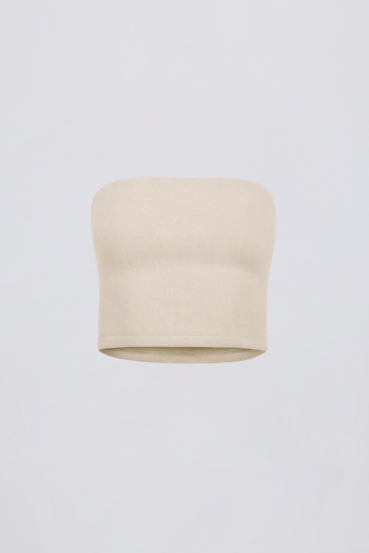 Brushed Jersey Bandeau Top in Ecru