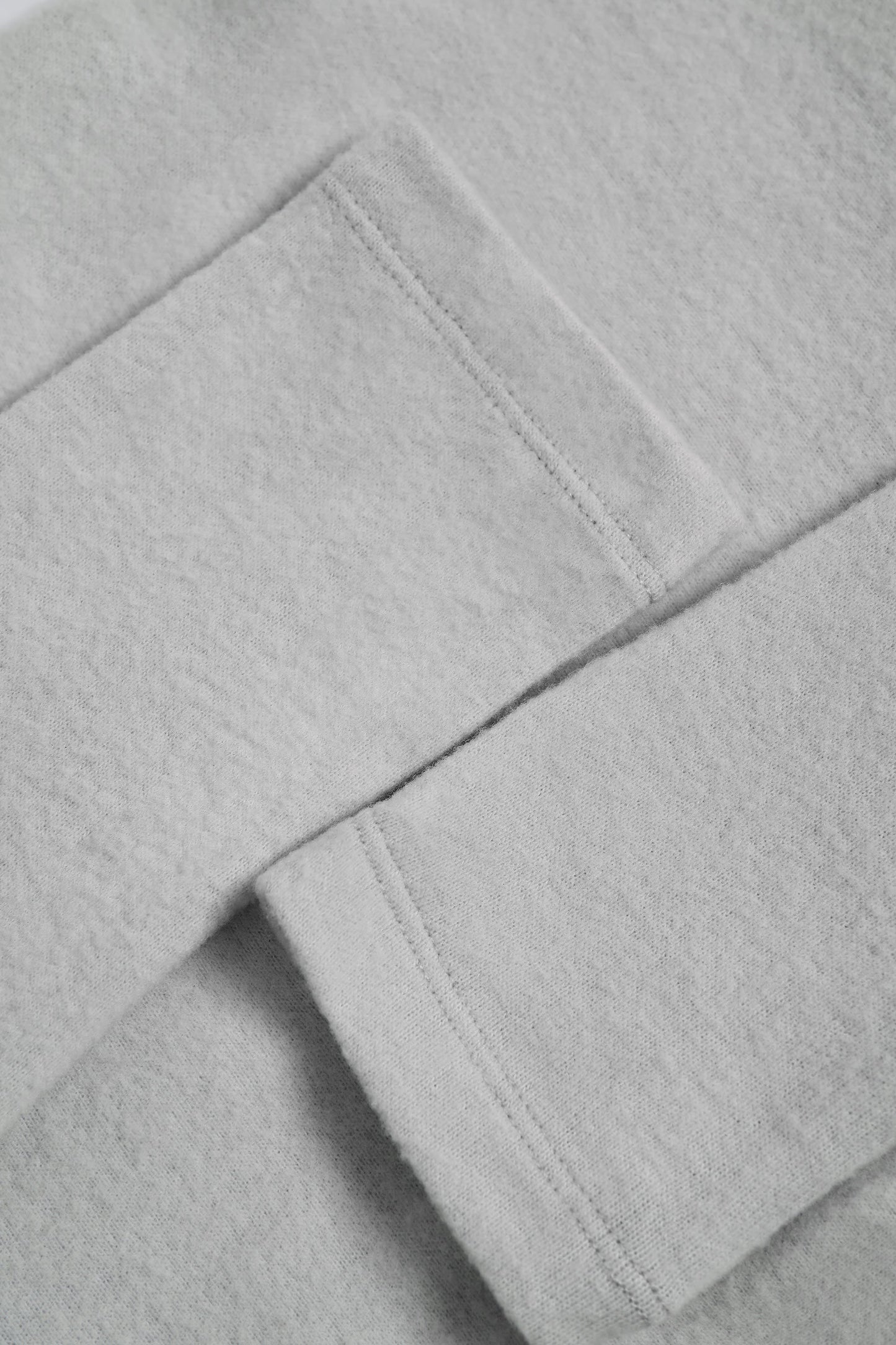 Brushed Jersey Wrap Crop Top in Fog Grey