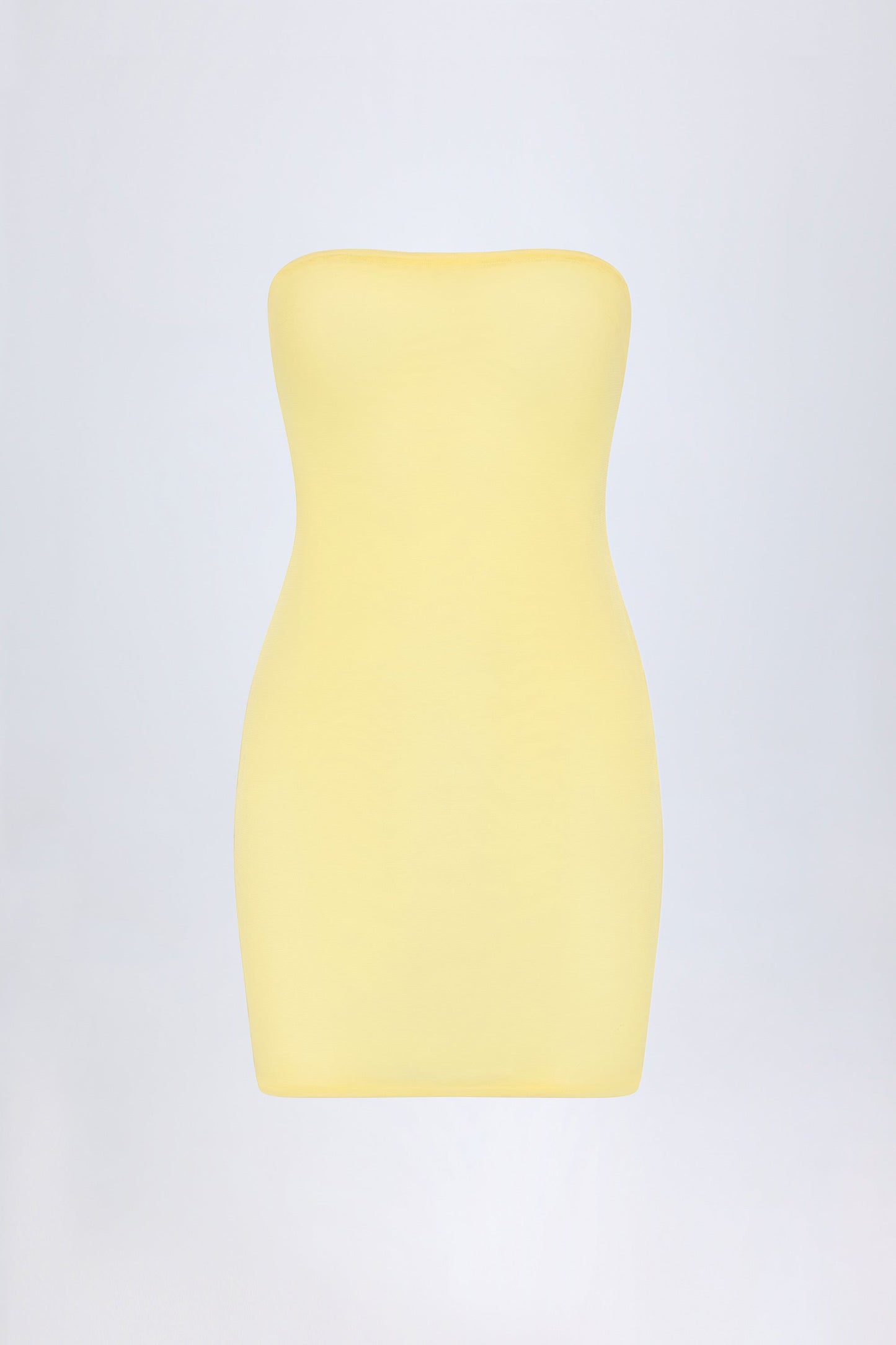 Soft Mesh Mini Slip Dress in Yellow