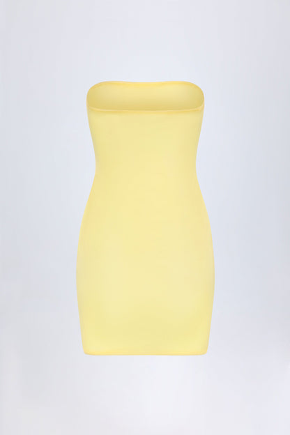 Soft Mesh Mini Slip Dress in Yellow