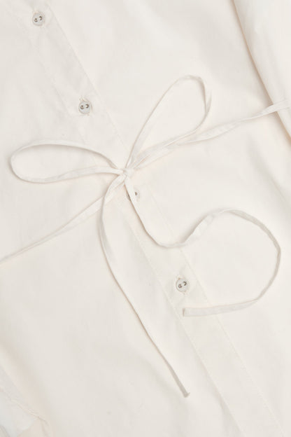 Oversized Cotton-Poplin Shirt in White