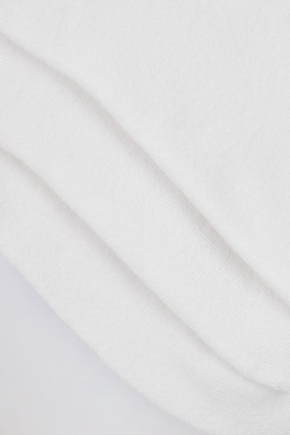 Ribbed Crew Sock Bundle in White
