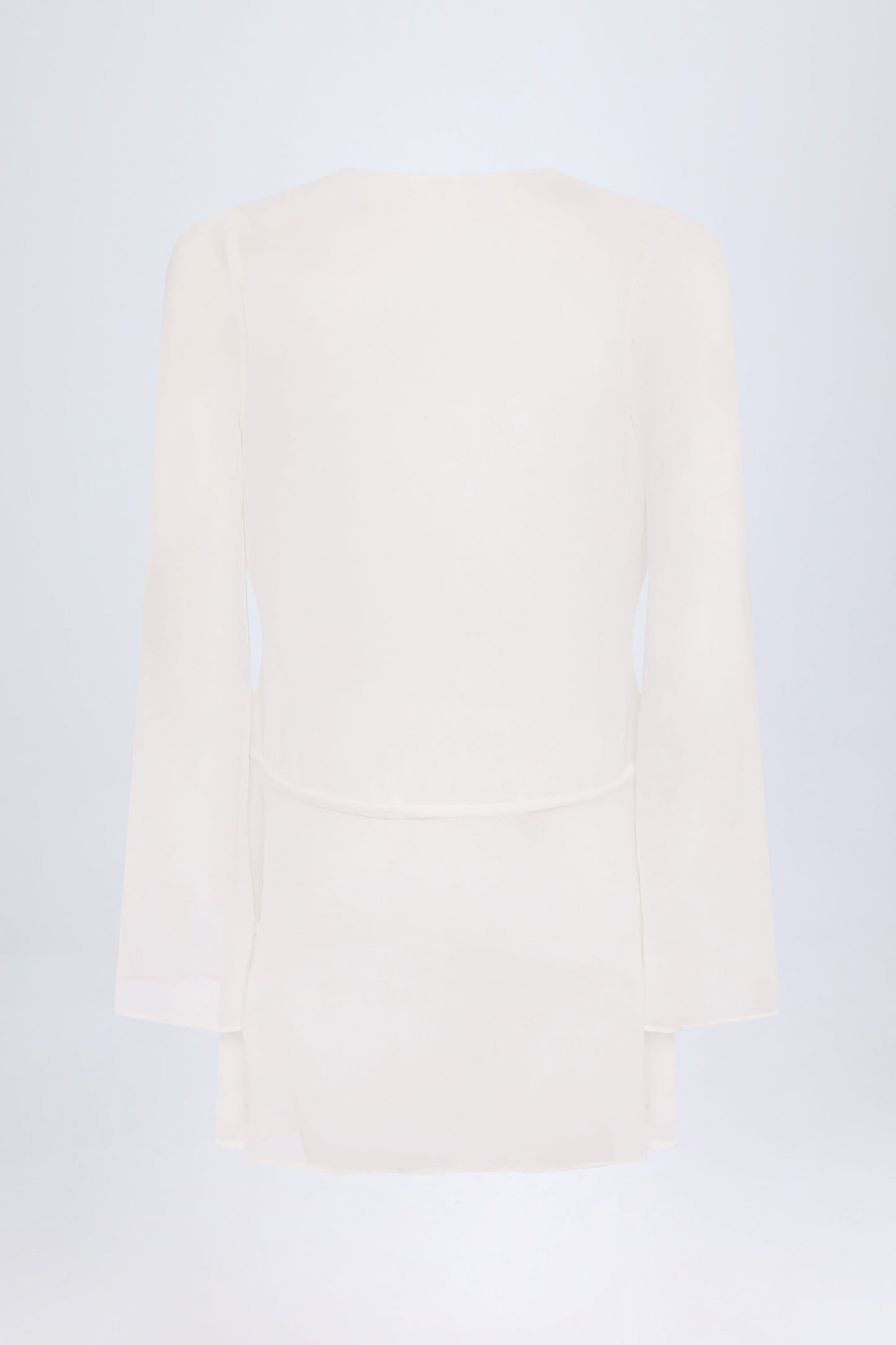 Cowl-Neck Mini Dress in White