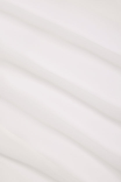 Cowl-Neck Mini Dress in White