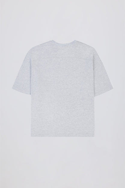 Oversized Cotton-Jersey T-Shirt in Grey Marl