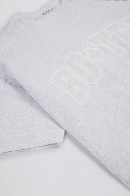 Oversized Cotton-Jersey T-Shirt in Grey Marl