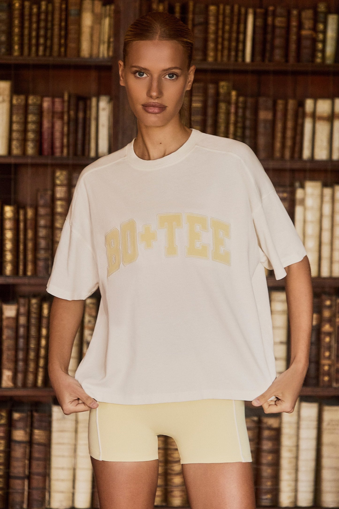 Oversized Cotton-Jersey T-Shirt in White