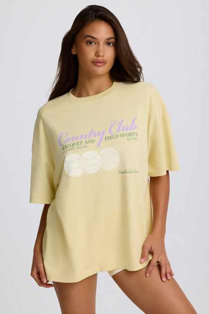 Oversized Graphic T-Shirt in Lemon