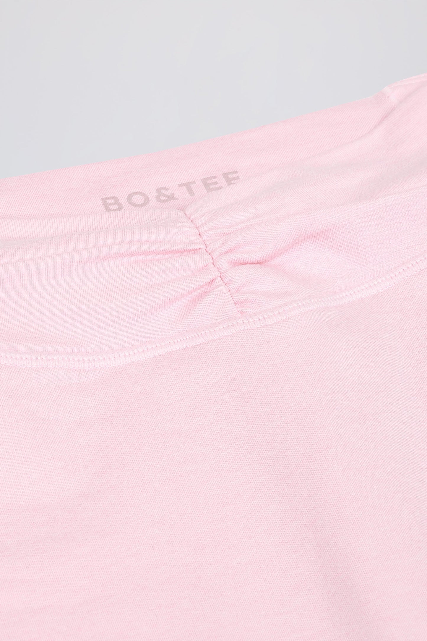 Ruched Mini Shorts in Pale Pink Marl