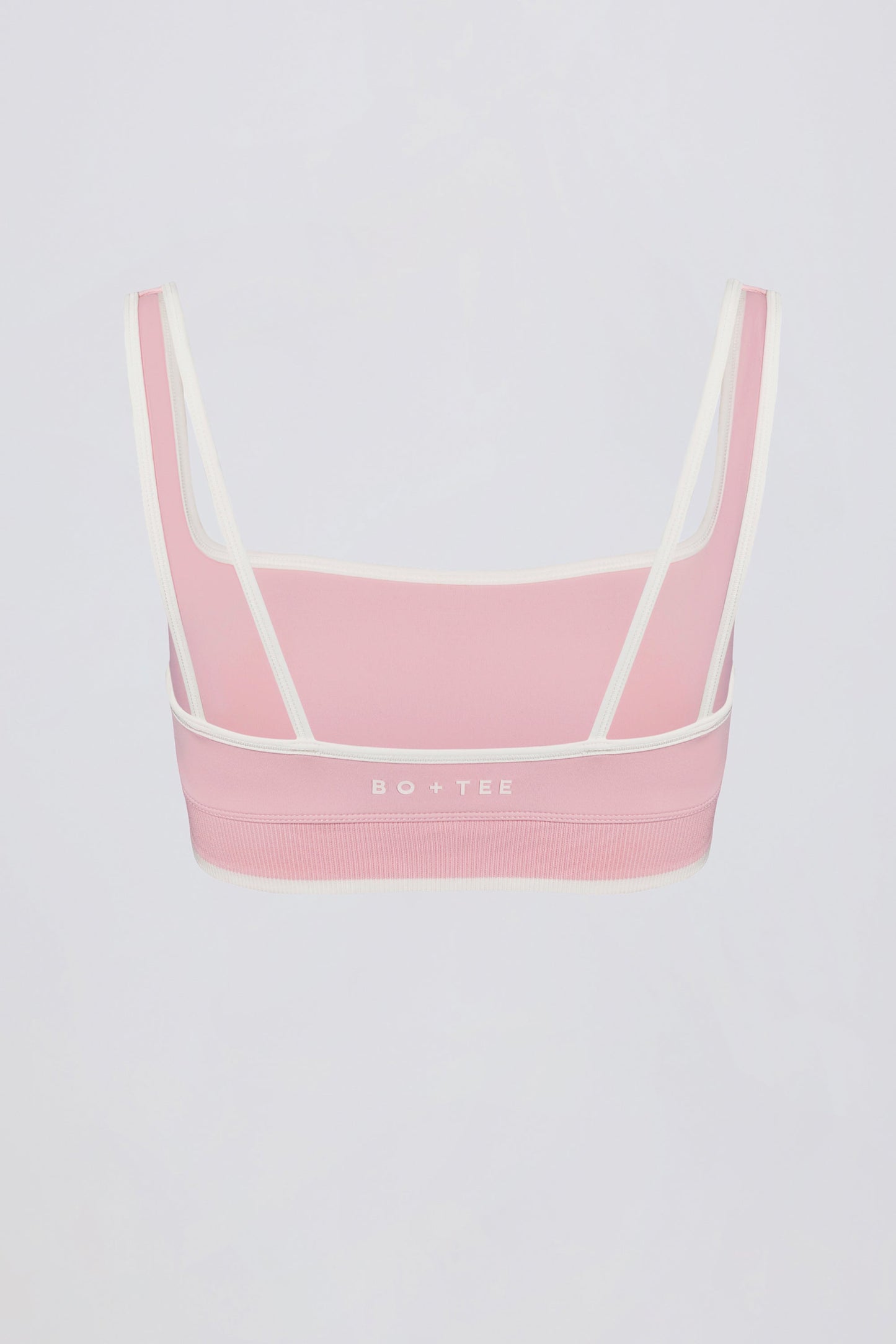 Soft Active Contrast Sports Bra in Powder Pink