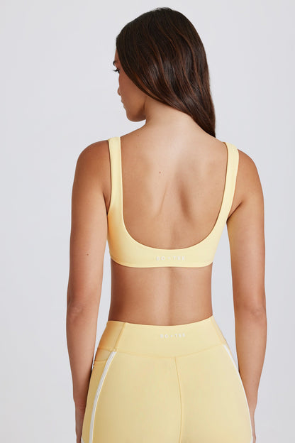 Soft Active Twist-Front Sports Bra in Lemon