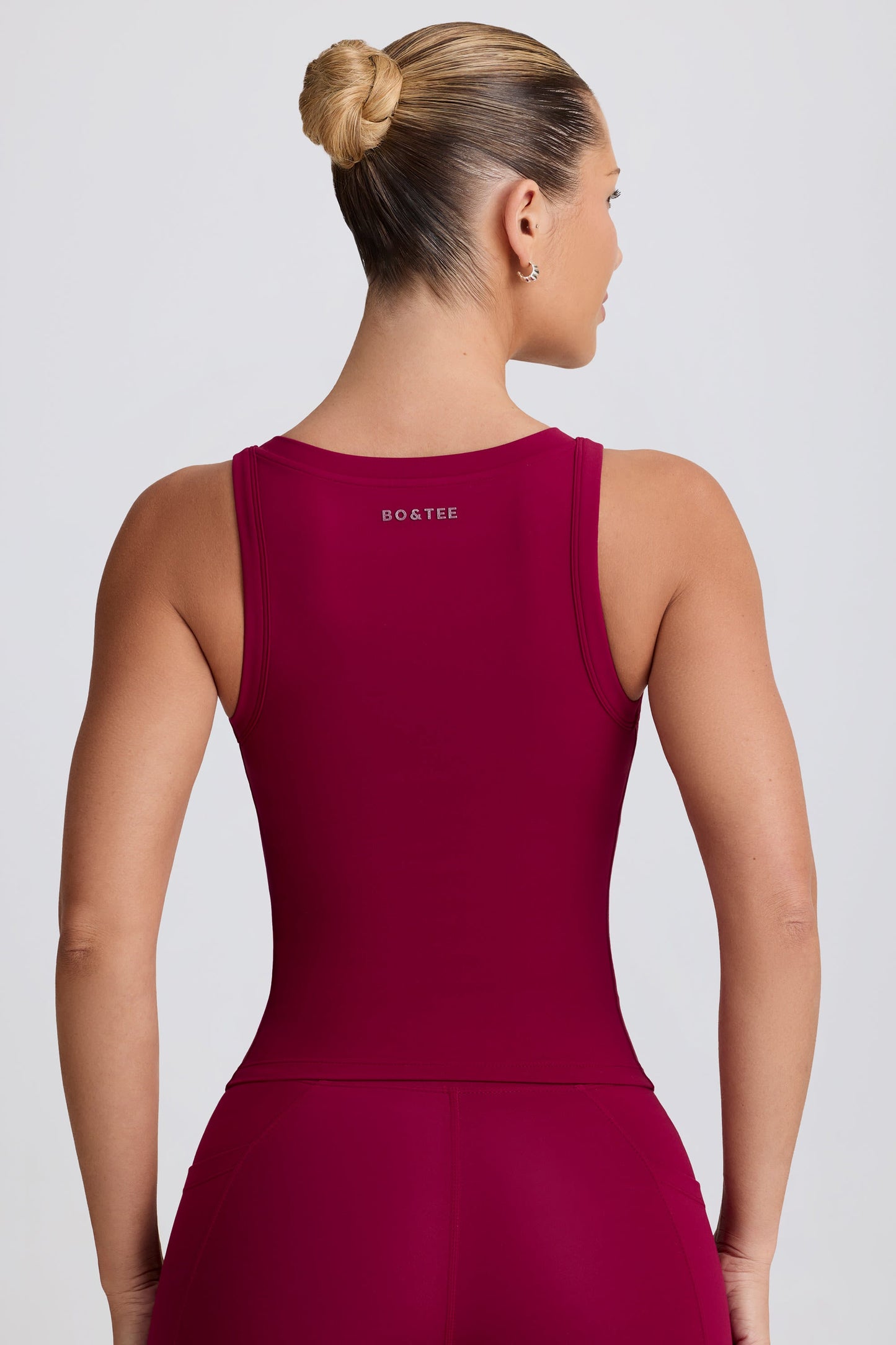 Soft Active V-Neck Tank Top in Burgundy