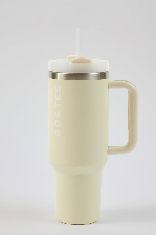 Stainless Steel Water Bottle in Cream