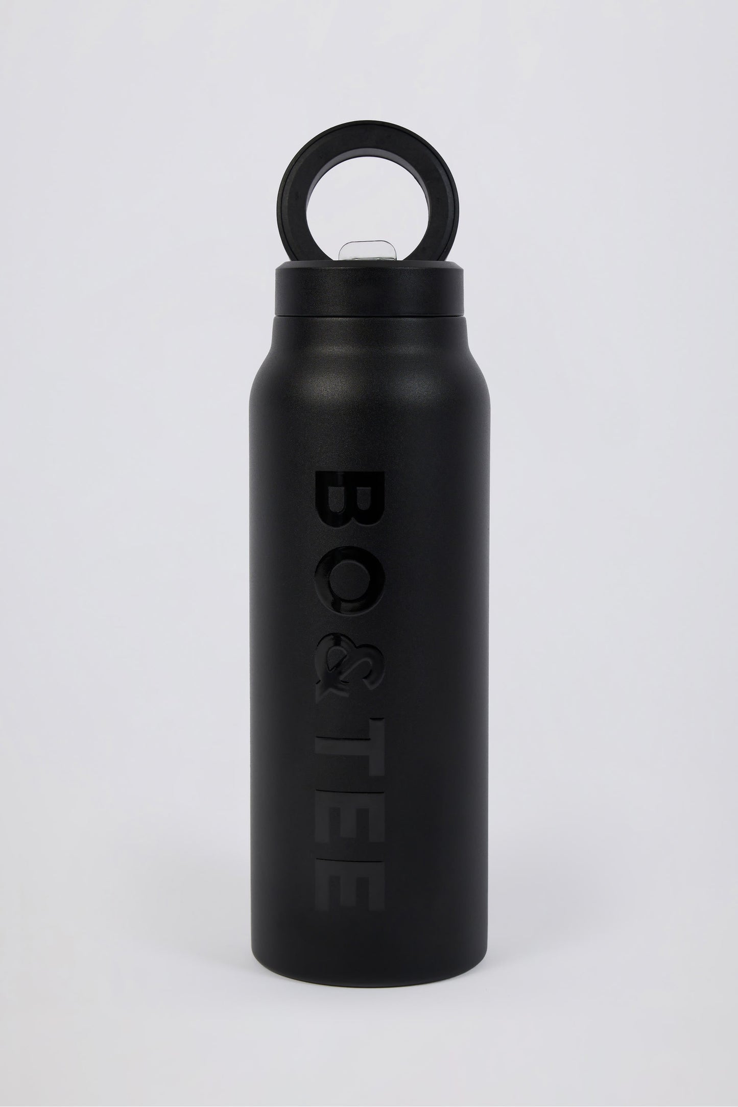 Magnetic Thermos-Insulated Stainless Steel Water Bottle in Black