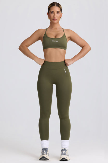 Super Sculpt Seamless Backless Sports Bra in Light Green