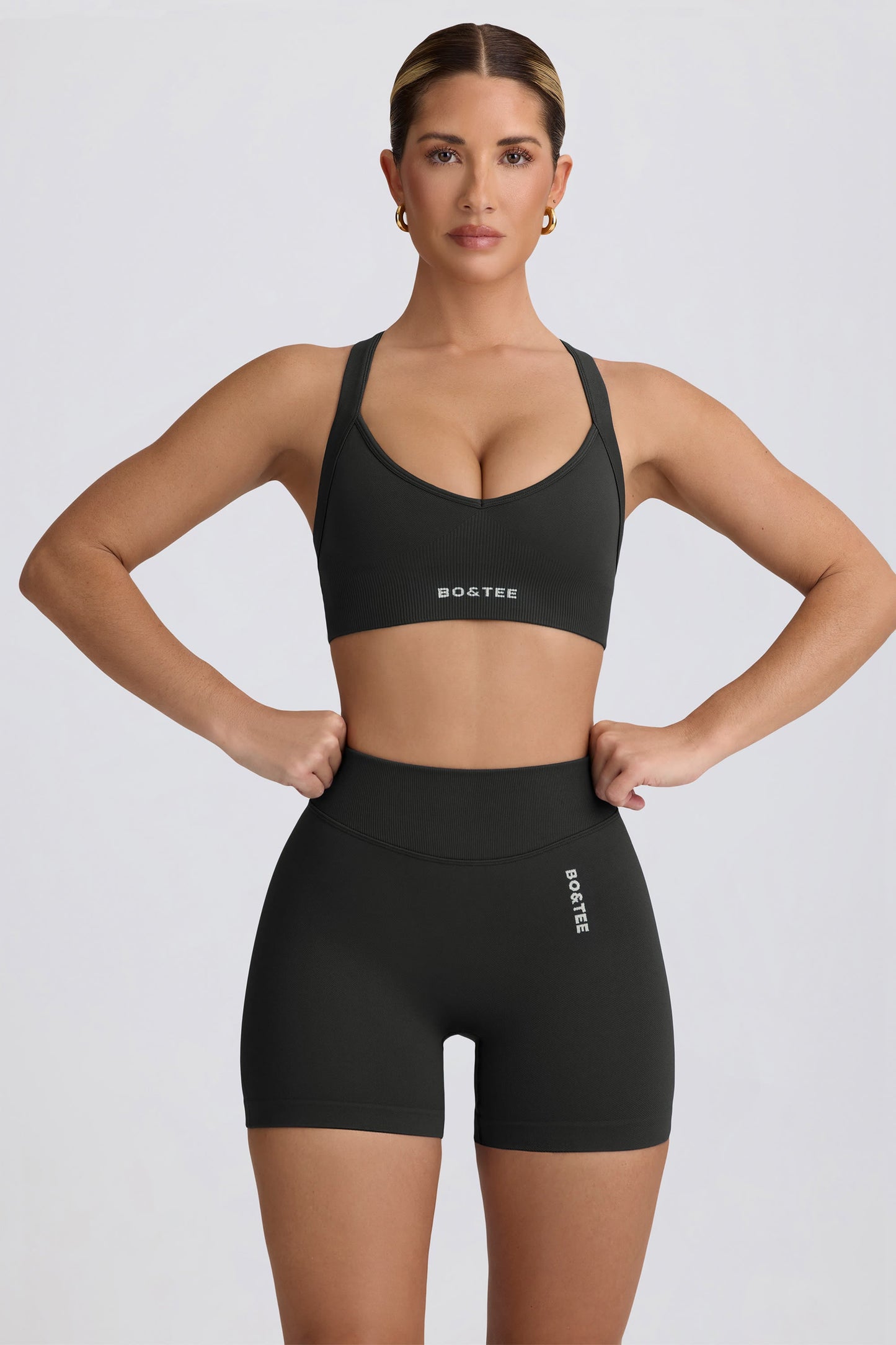 Super Sculpt Seamless Mini Shorts in Ash