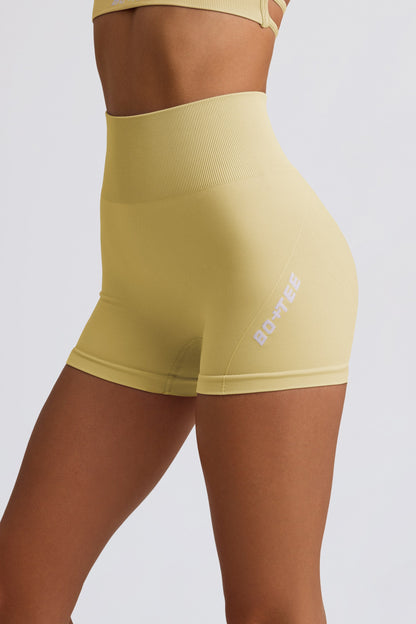 Super Sculpt Seamless Mini Shorts in Butter Yellow